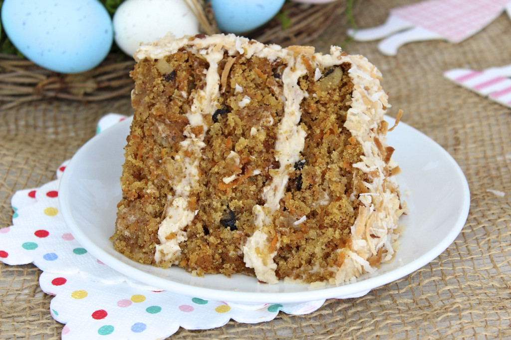 Coconut Carrot Cake with Cinnamon Cream Cheese Frosting The BakerMama